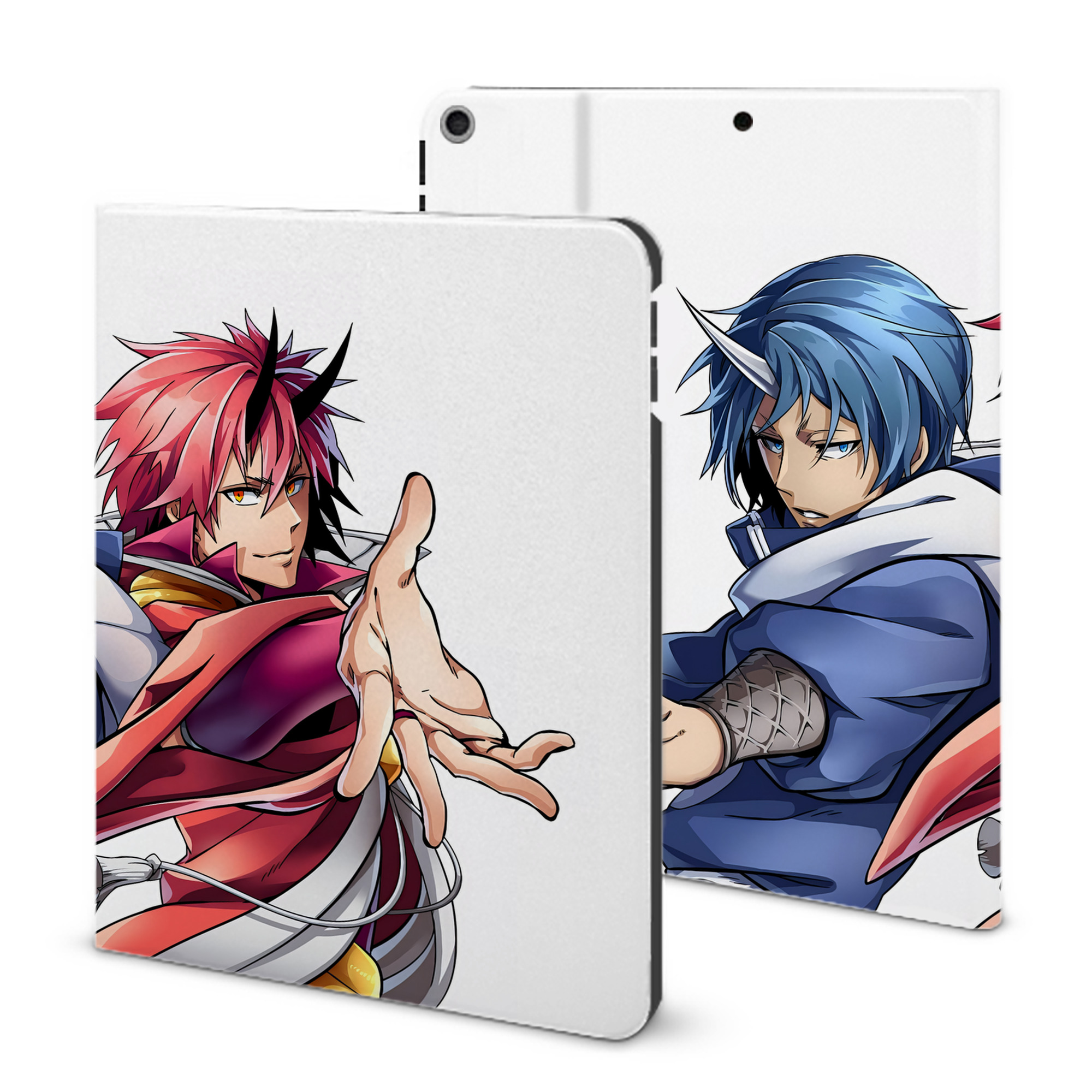 （画像用） 転スラ Regarding Reincarnated to Slime IPad ケース ブック型 PUレザー TPU 耐衝撃 軽量 薄型 ペン収納なし 全面保護 IPad 各モデル対応